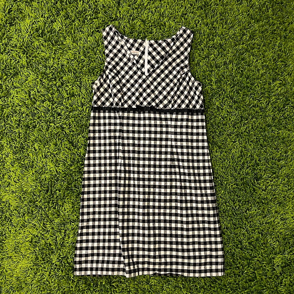 Vintage Mini Black and White Plaid Dress